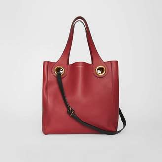 Burberry The Medium Leather Grommet Detail Tote