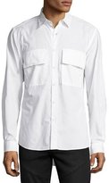 Thumbnail for your product : Public School Raw-Edge Button-Front Shirt, White