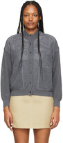 Thumbnail for your product : Brunello Cucinelli Grey Bomber Cardigan