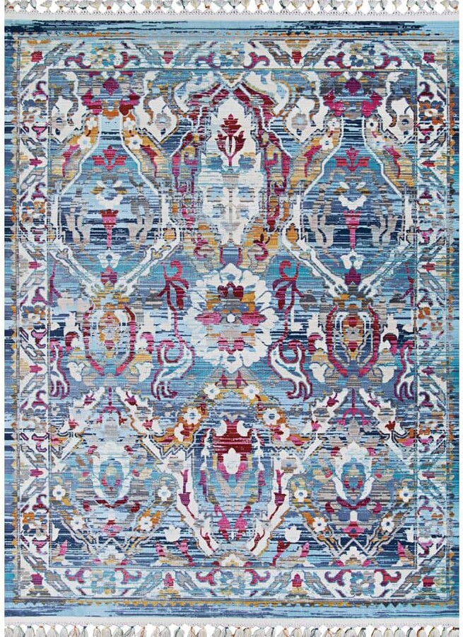 Couristan Evolution Nafar Blue Topaz 2 ft. x 4 ft. Area Rug