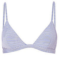 Onia Dani Seersucker Stripe Triangle Bikini Top