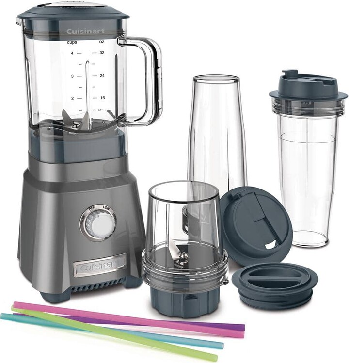 Hurricane 32 oz. 3-Speed Brushed Chrome Compact Juicing Blender