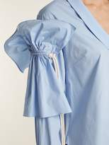 Thumbnail for your product : Palmer Harding Removable Ruffle Long Sleeved Shirt - Womens - Blue