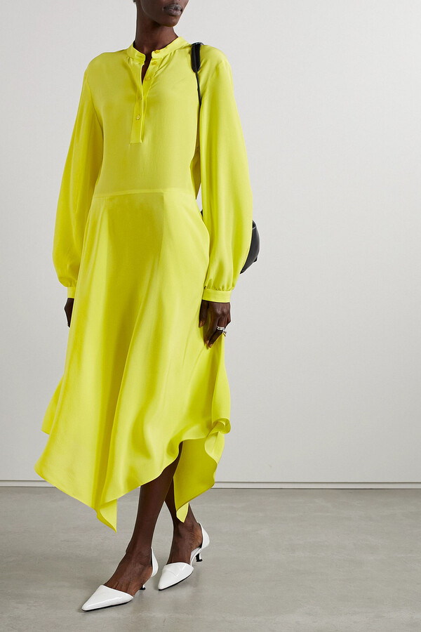 Lime Green Silk Dress | ShopStyle