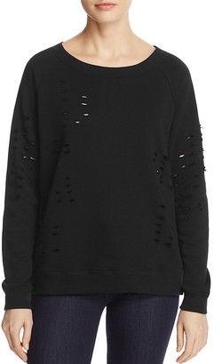 Aqua Distressed Zip Sweatshirt - 100% Exclusive