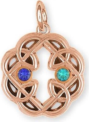 Etsy Celtic Father & Daughter Jewelry 14K Rose Gold Handmade Cross Charm Mfc2-Scrg