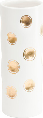 TJMAXX 16.25In 14K Gold Accented Dimples Ceramic Vase