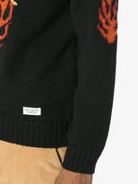 Thumbnail for your product : Wacko Maria Fire girl intarsia jumper