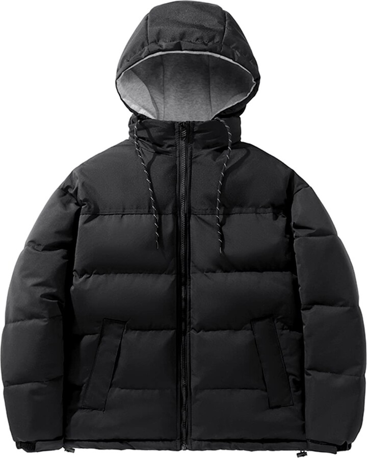 MMOOVV Men's Warm Winter Jacket Parka Long Winter Coat with Faux Fur