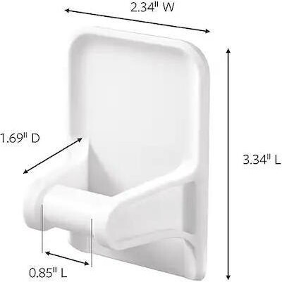 Command 17009-HW2ESF Spray Bottle Hanger, White, Plastic, PK2