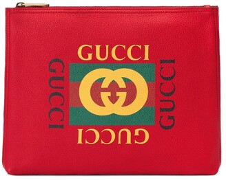 Gucci Print leather medium portfolio