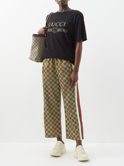 Gucci Logo Pants | Shop the world's largest collection of fashion 