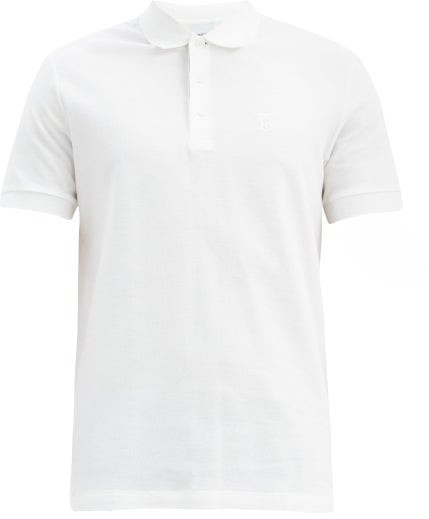 Men Burberry White Polo Shirt | Shop the world's largest collection of 