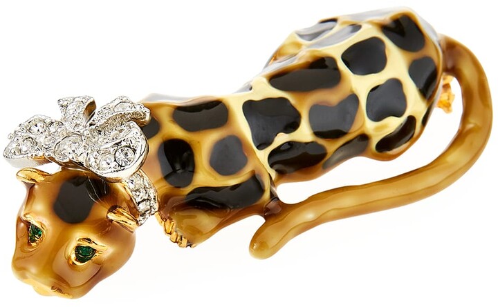 Kenneth Jay Lane Leopard Brooch Pin