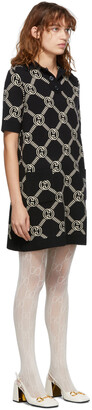 Gucci Reversible Beige & Black Wool Short Sleeve Dress