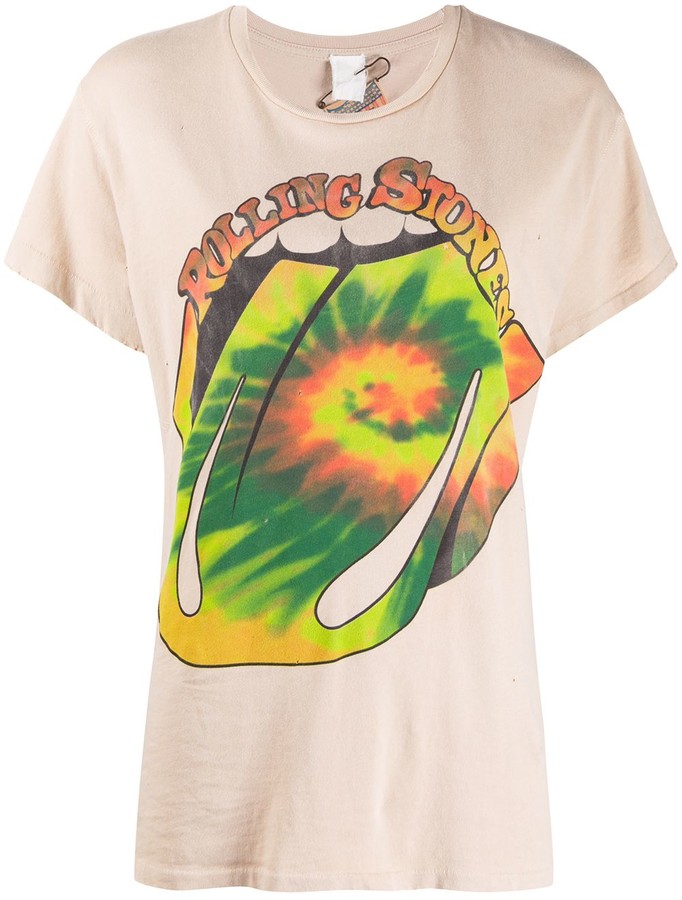 MadeWorn Rolling Stones round neck T-shirt - ShopStyle