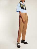 Thumbnail for your product : No.21 Tartan-stripe High-rise Trousers - Camel