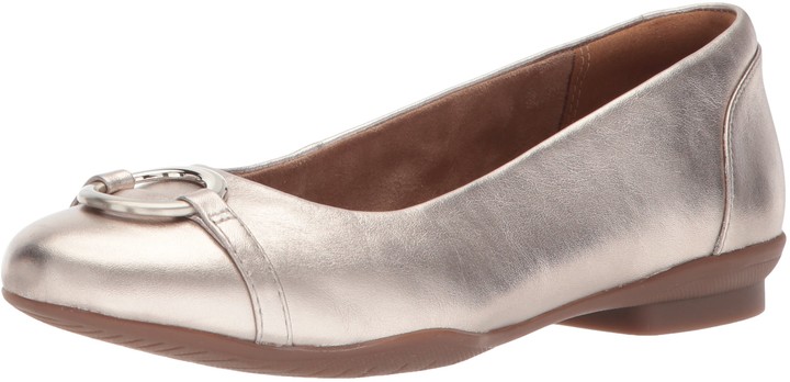 clarks metallic flats