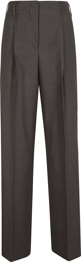 P.A.R.O.S.H. Pleat Straight-Leg Trousers