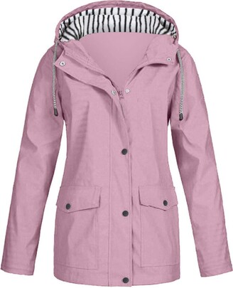 Women Coats Winter Sale Plus Size Ladies Solid Rain Jacket Outdoor