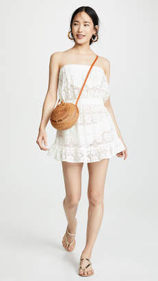 Kos Resort Womens Strapless Lace Cover Up Dress