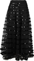 Tulle A-Line Midi Skirt 