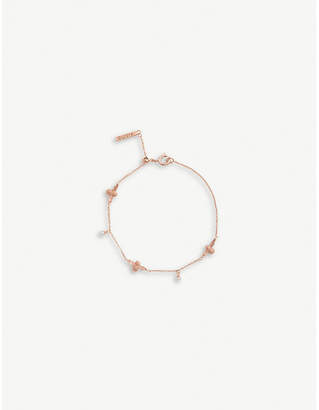 Olivia Burton Queen Bee rose gold-plated and pearl bracelet