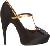 Thumbnail for your product : Lanvin Satin T-Strap Bow Pump