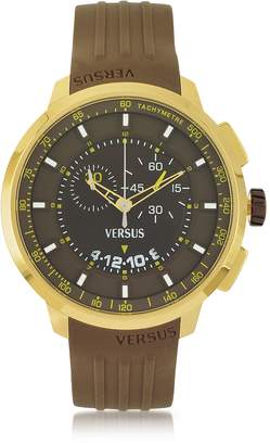 Versace Versus Manhattan Men's Chronograph Watch w/Brown Rubber Strap