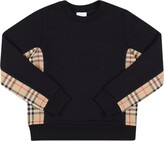 Thumbnail for your product : Burberry Cotton sweatshirt w/ Check inserts
