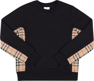 Burberry Cotton sweatshirt w/ Check inserts
