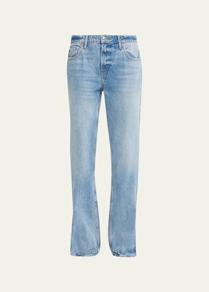 GRLFRND Hailey Low-Rise Straight Jeans with Splits