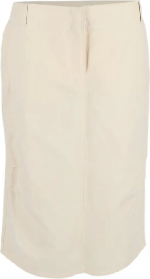 Max Mara Linen Buckle-Detail Midi Skirt