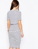 Thumbnail for your product : ASOS Maternity - Nursing ASOS Maternity NURSING Double Layer Body-Conscious Dress In Stripe