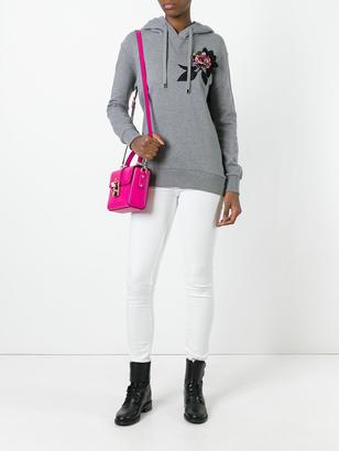 Dolce & Gabbana embroidered appliqué rose hoodie - women - Silk/Cotton - 38