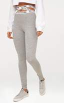 Thumbnail for your product : PrettyLittleThing Grey Marl Strappy Waist Leggings