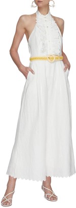 Zimmermann Amelie' scalloped frill belted jumpsuit