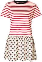 Thumbnail for your product : RED Valentino striped jersey dress