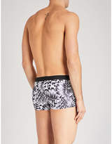 Thumbnail for your product : Hom Mens Mono Stylish Leaf-Print Stretch-Cotton Trunks