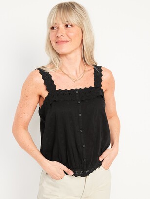 Ruffle-Trimmed Cami Blouse for Women