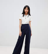 Thumbnail for your product : ASOS Petite DESIGN Petite wide leg trousers with pleat detail