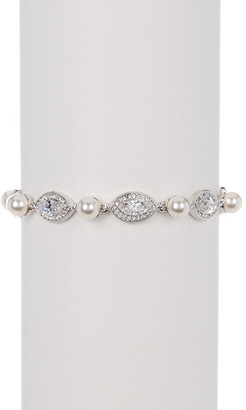 Nadri Marquis Crystal & Simulated Pearl Bracelet