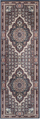 MDA RUG IMPORTS Prime Traditional Navy Blue Machine Made Area Rug