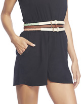 Thumbnail for your product : Wet Seal Metallic Braided Skinny Belt Set