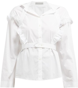 Palmer Harding Trap Ruffled Cotton-blend Shirt - White