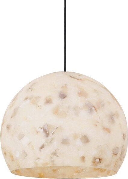 Justice Design Group Alabaster Rocks Globe Pendant Light in White, Size: Medium