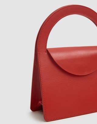 Building Block Lady Leather Purse in Tomato
