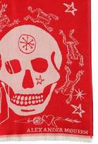Thumbnail for your product : Alexander McQueen Wool Scarf W/ Skull