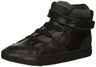 Black Leather Converse Shoes For Boys 