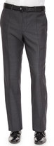 Thumbnail for your product : Incotex Benson Sharkskin Wool Trousers, Charcoal